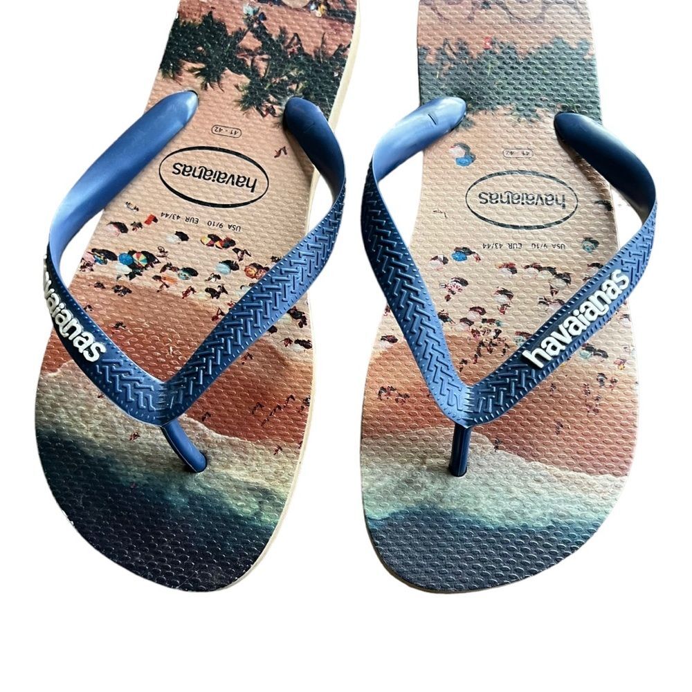 Havaianas Men’s Beach Design Sandals Sz 9/10 GUC - Picture 4 of 9